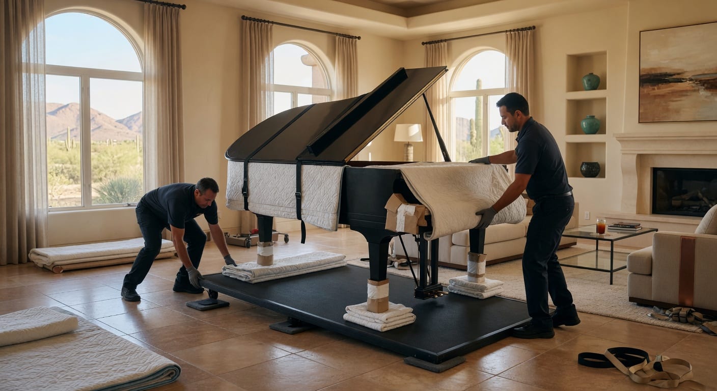 Grand Piano Moving in an East Valley Arizona home