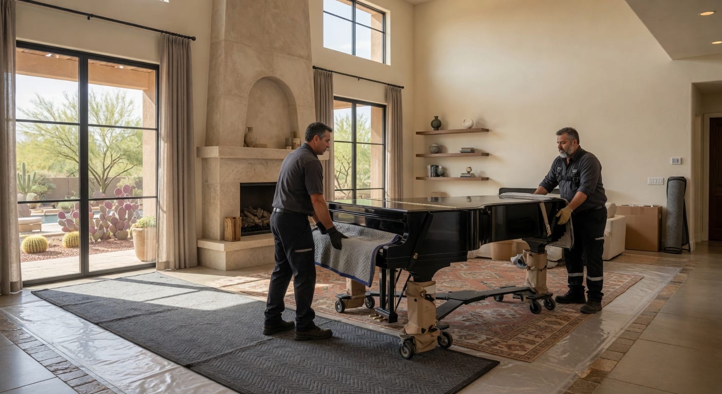 Grand Piano Moving in an East Valley Arizona property