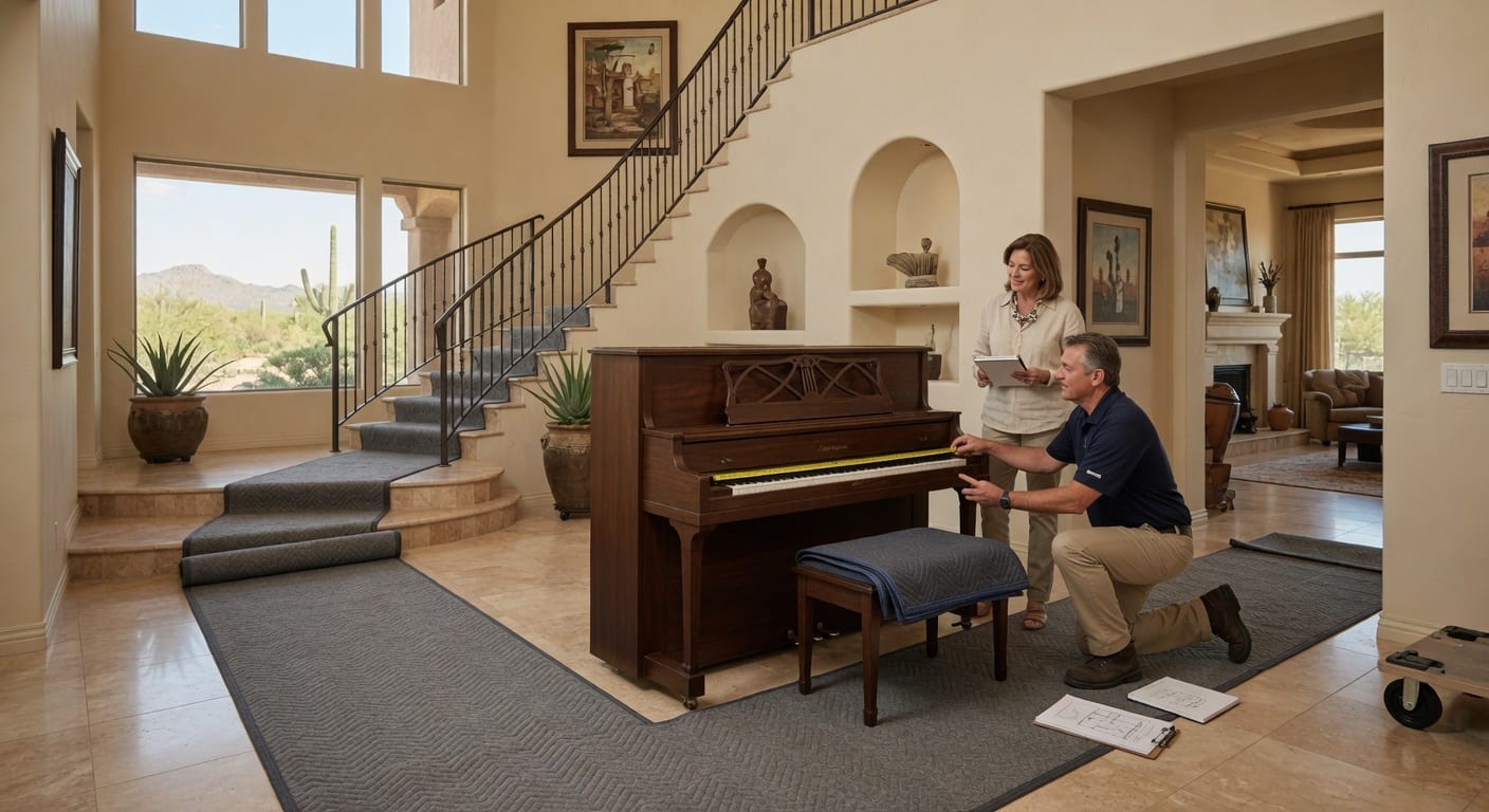 Arizona piano moving cost planning for an East Valley move